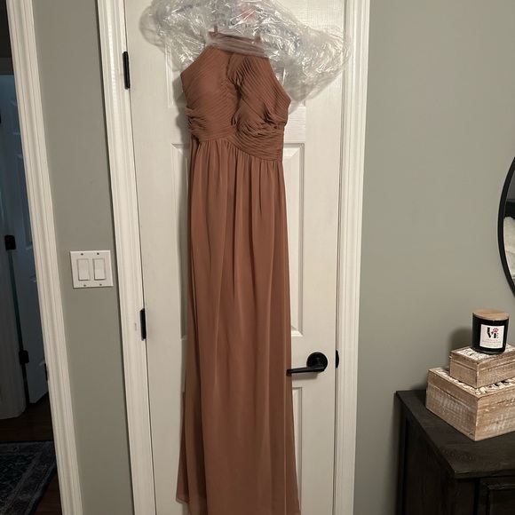 Revelry Mackenzie Chiffon Dress in color Desert Rose size 4 - Picture 2 of 3